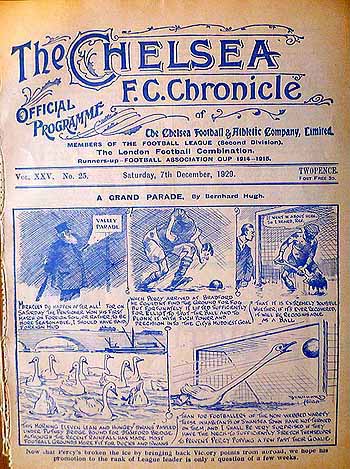 programme cover for Chelsea v Swansea Town, 7th Dec 1929
