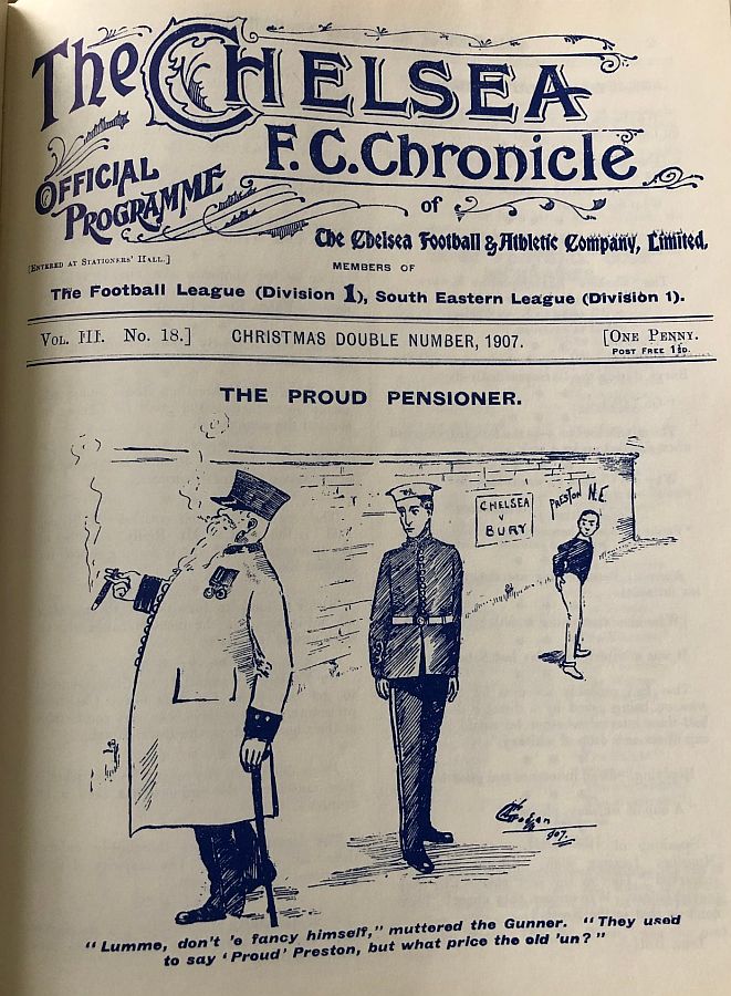 programme cover for Chelsea v Middlesbrough, Thursday, 26th Dec 1907