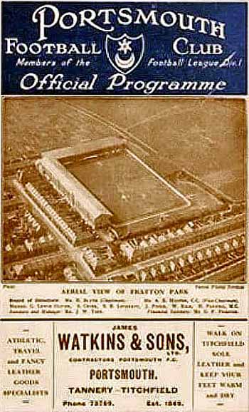 programme cover for Portsmouth v Chelsea, 30th Mar 1934