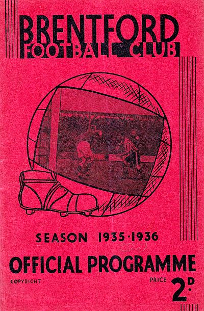 programme cover for Brentford v Chelsea, 28th Mar 1936