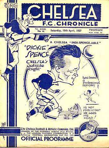 programme cover for Chelsea v Bolton Wanderers, 10th Apr 1937