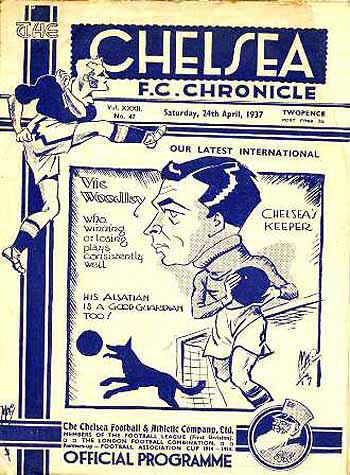 programme cover for Chelsea v Arsenal, Saturday, 24th Apr 1937