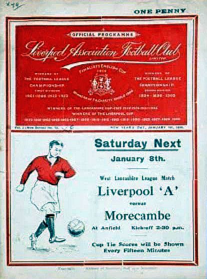 programme cover for Liverpool v Chelsea, 1st Jan 1938