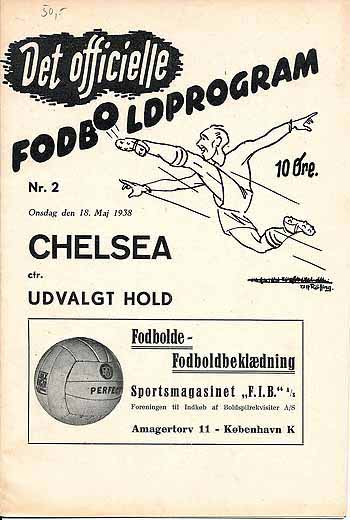 programme cover for Staevnet v Chelsea, Wednesday, 18th May 1938