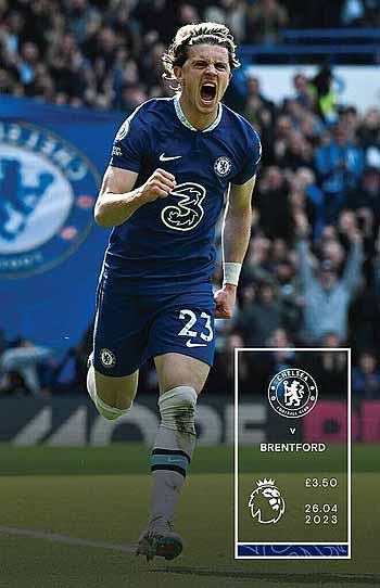 programme cover for Chelsea v Brentford, Wednesday, 26th Apr 2023