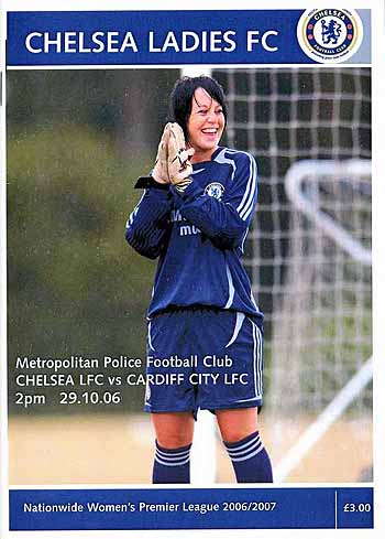 programme cover for Chelsea v Cardiff City, Sunday, 29th Oct 2006