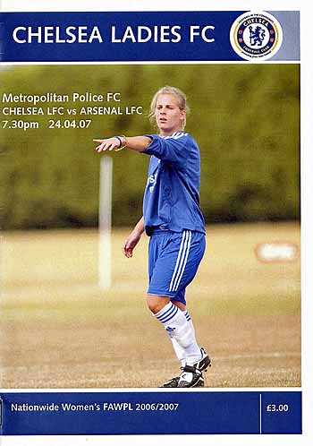 programme cover for Chelsea v Arsenal, Tuesday, 24th Apr 2007
