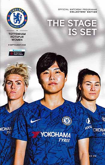 programme cover for Chelsea v Tottenham Hotspur, Sunday, 8th Sep 2019