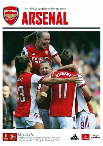 programme cover for Arsenal v Chelsea, Sunday, 17th Apr 2022