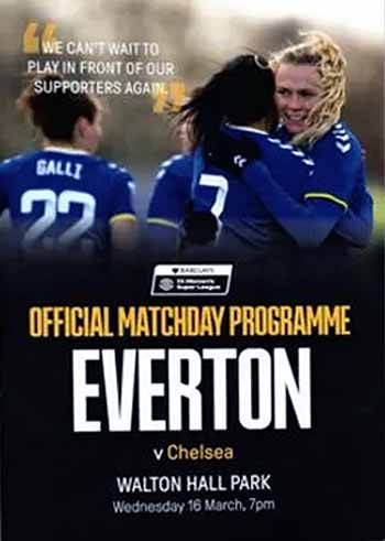 programme cover for Everton v Chelsea, Wednesday, 16th Mar 2022