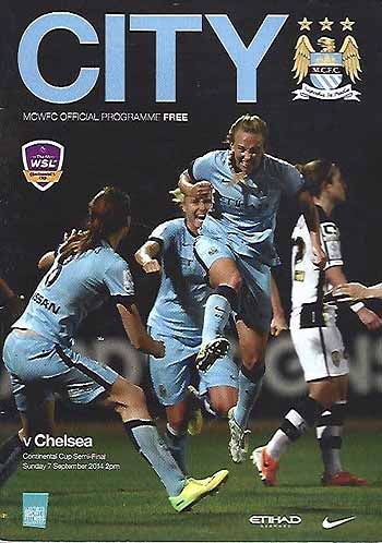 programme cover for Manchester City v Chelsea, Sunday, 7th Sep 2014