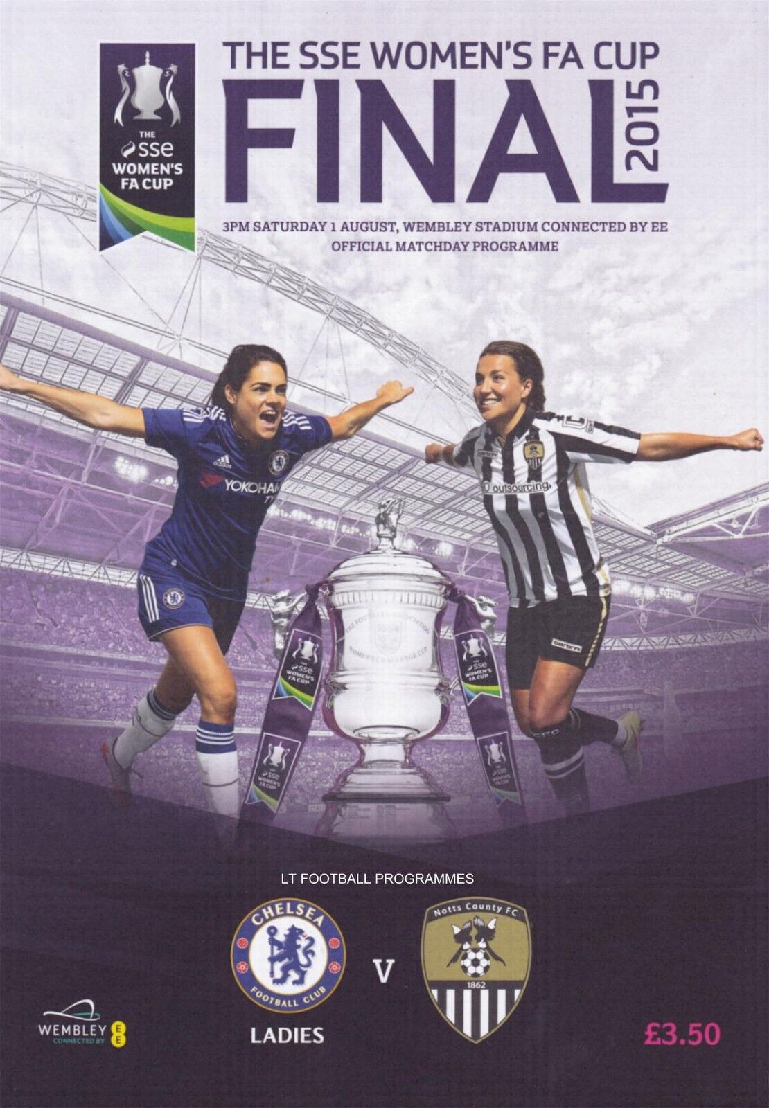 programme cover for Notts County v Chelsea, Saturday, 1st Aug 2015