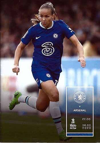 programme cover for Chelsea v Arsenal, Sunday, 26th Feb 2023