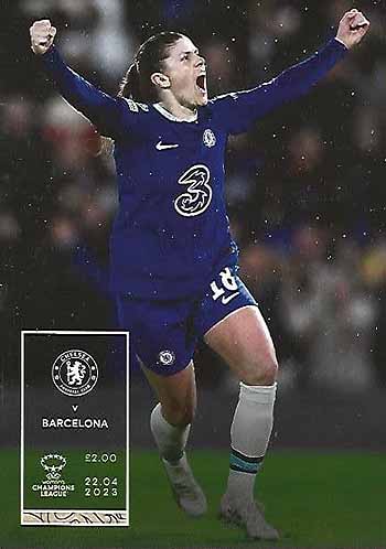 programme cover for Chelsea v Barcelona, Saturday, 22nd Apr 2023