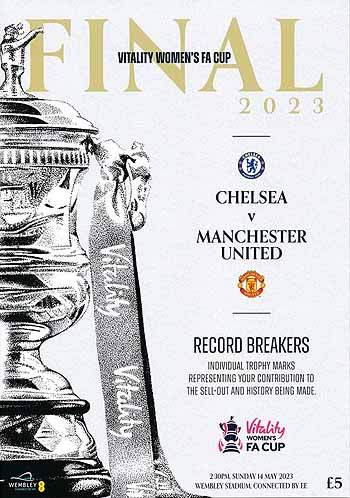 programme cover for Manchester United v Chelsea, Sunday, 14th May 2023
