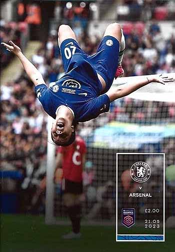 programme cover for Chelsea v Arsenal, Sunday, 21st May 2023