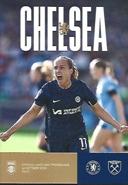 programme cover for Chelsea v West Ham United, Saturday, 14th Oct 2023