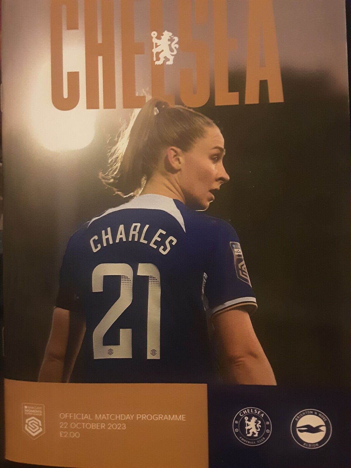 programme cover for Chelsea v Brighton And Hove Albion, Sunday, 22nd Oct 2023