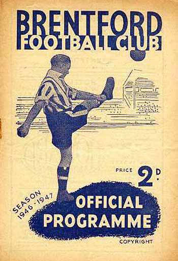 programme cover for Brentford v Chelsea, 15th Mar 1947