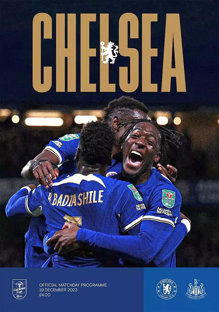programme cover for Chelsea v Newcastle United, 19th Dec 2023