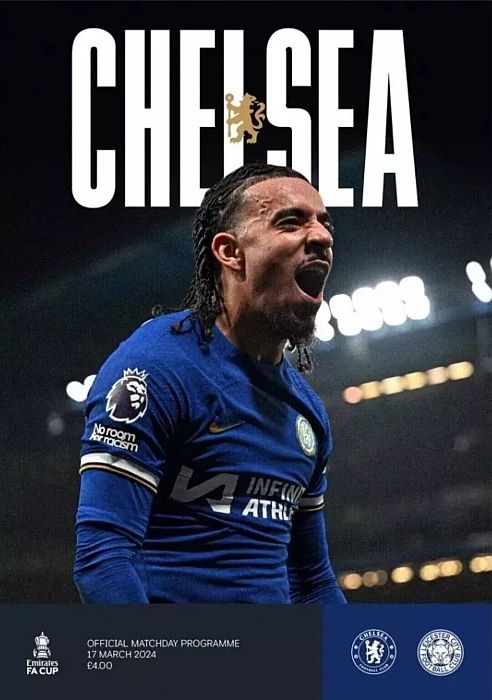 programme cover for Chelsea v Leicester City, 17th Mar 2024