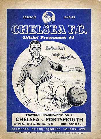 programme cover for Chelsea v Portsmouth, Saturday, 25th Dec 1948
