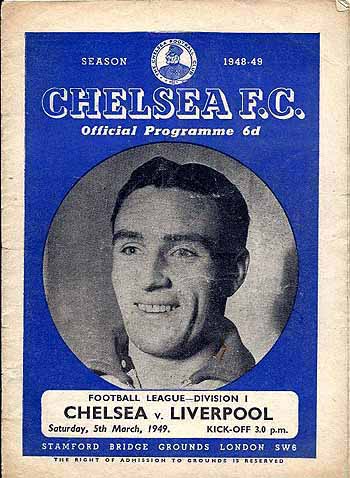 programme cover for Chelsea v Liverpool, Saturday, 5th Mar 1949