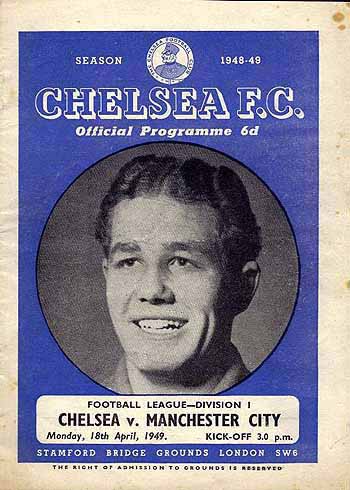 programme cover for Chelsea v Manchester City, 18th Apr 1949