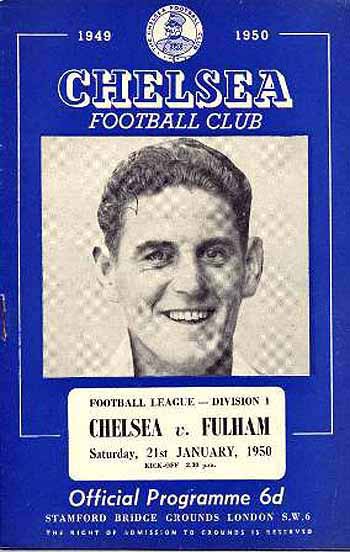 programme cover for Chelsea v Fulham, Saturday, 21st Jan 1950