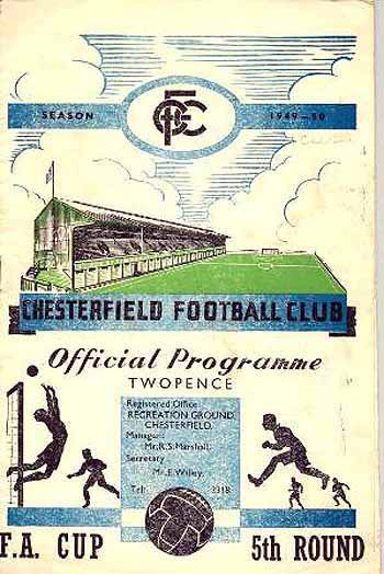 programme cover for Chesterfield Town v Chelsea, Saturday, 11th Feb 1950