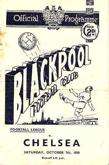 programme cover for Blackpool v Chelsea, 7th Oct 1950