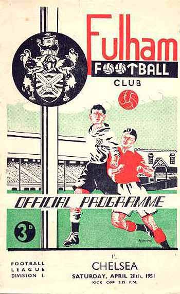 programme cover for Fulham v Chelsea, Saturday, 28th Apr 1951