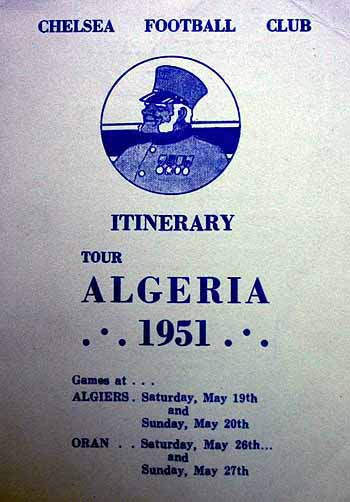 programme cover for Real Valladolid v Chelsea, Sunday, 27th May 1951