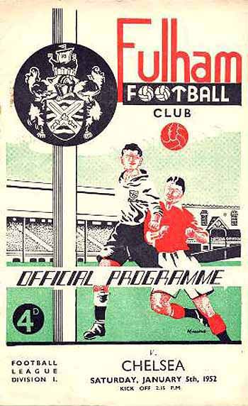 programme cover for Fulham v Chelsea, 5th Jan 1952
