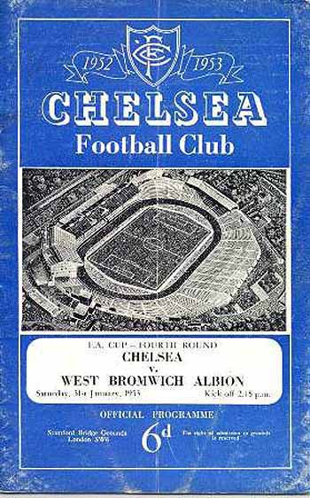 programme cover for Chelsea v West Bromwich Albion, Saturday, 31st Jan 1953