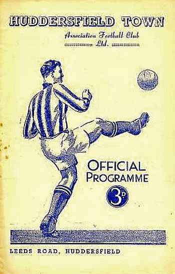 programme cover for Huddersfield Town v Chelsea, 12th Sep 1953