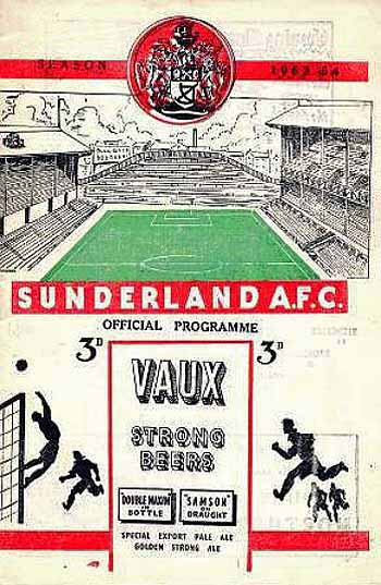 programme cover for Sunderland v Chelsea, 20th Feb 1954