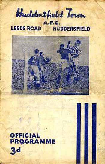 programme cover for Huddersfield Town v Chelsea, 9th Oct 1954