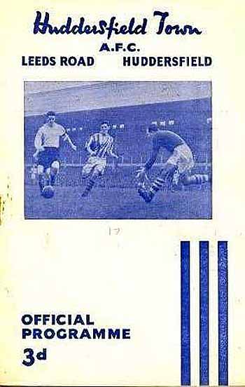 programme cover for Huddersfield Town v Chelsea, 24th Aug 1955