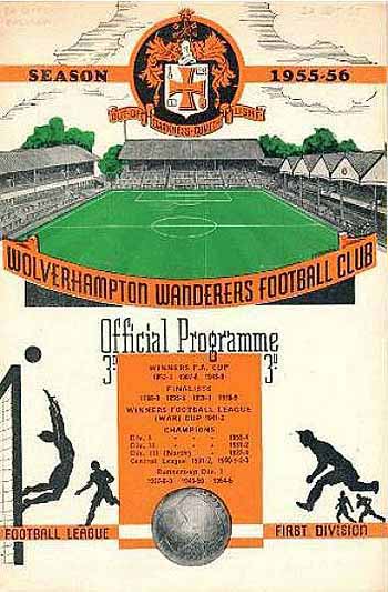 programme cover for Wolverhampton Wanderers v Chelsea, 24th Sep 1955