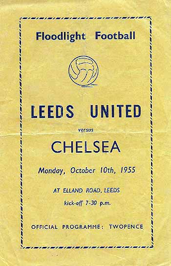 programme cover for Leeds United v Chelsea, Monday, 10th Oct 1955