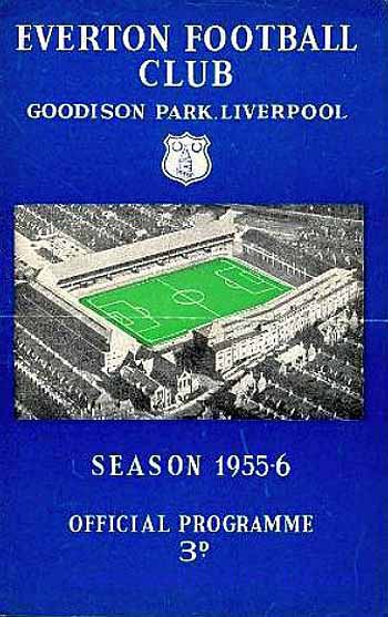 programme cover for Everton v Chelsea, 3rd Dec 1955