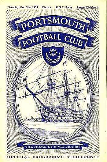 programme cover for Portsmouth v Chelsea, 31st Dec 1955