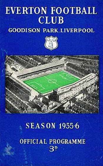 programme cover for Everton v Chelsea, 18th Feb 1956
