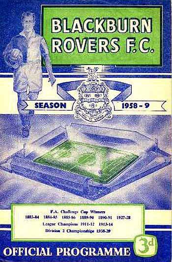 programme cover for Blackburn Rovers v Chelsea, Thursday, 25th Dec 1958