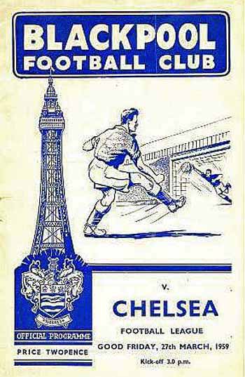 programme cover for Blackpool v Chelsea, 27th Mar 1959