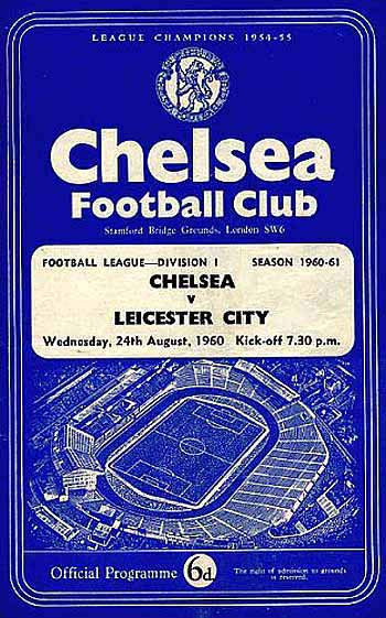 programme cover for Chelsea v Leicester City, 24th Aug 1960