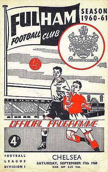 programme cover for Fulham v Chelsea, Saturday, 17th Sep 1960