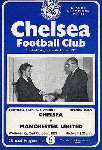 programme cover for Chelsea v Manchester United, 2nd Oct 1963