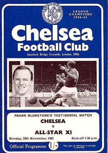 programme cover for Chelsea v All Star XI, Monday, 25th Nov 1963